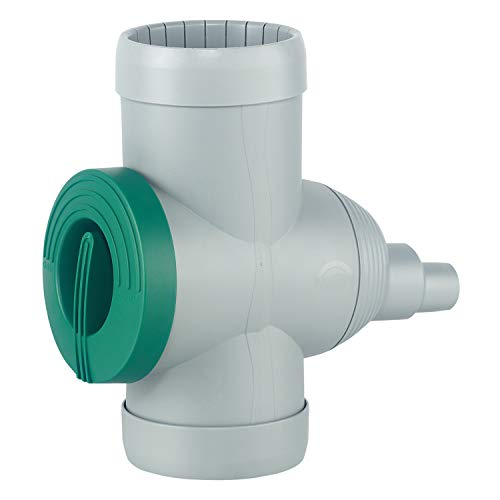 Collecteur d'eau de pluie INOX avec tamis en acier inoxydable gris